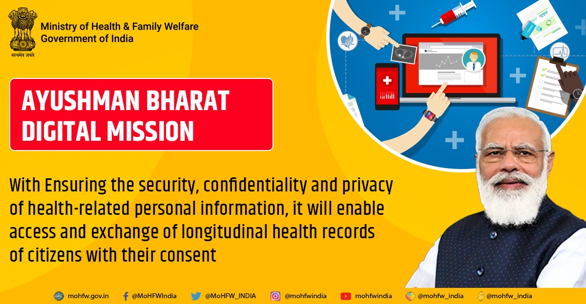 Ayushman Bharat Digital Mission: Technology-assisted healthcare