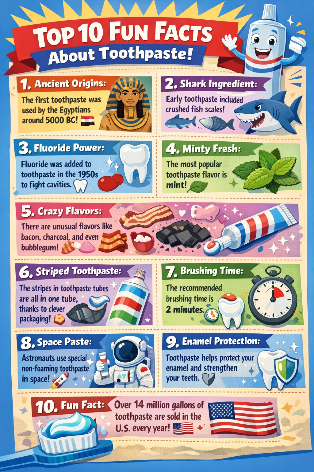 top 10 fun facts about toothpaste