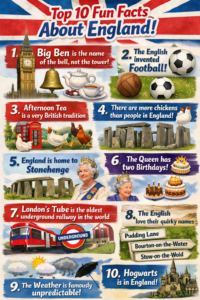 top 10 fun facts about England