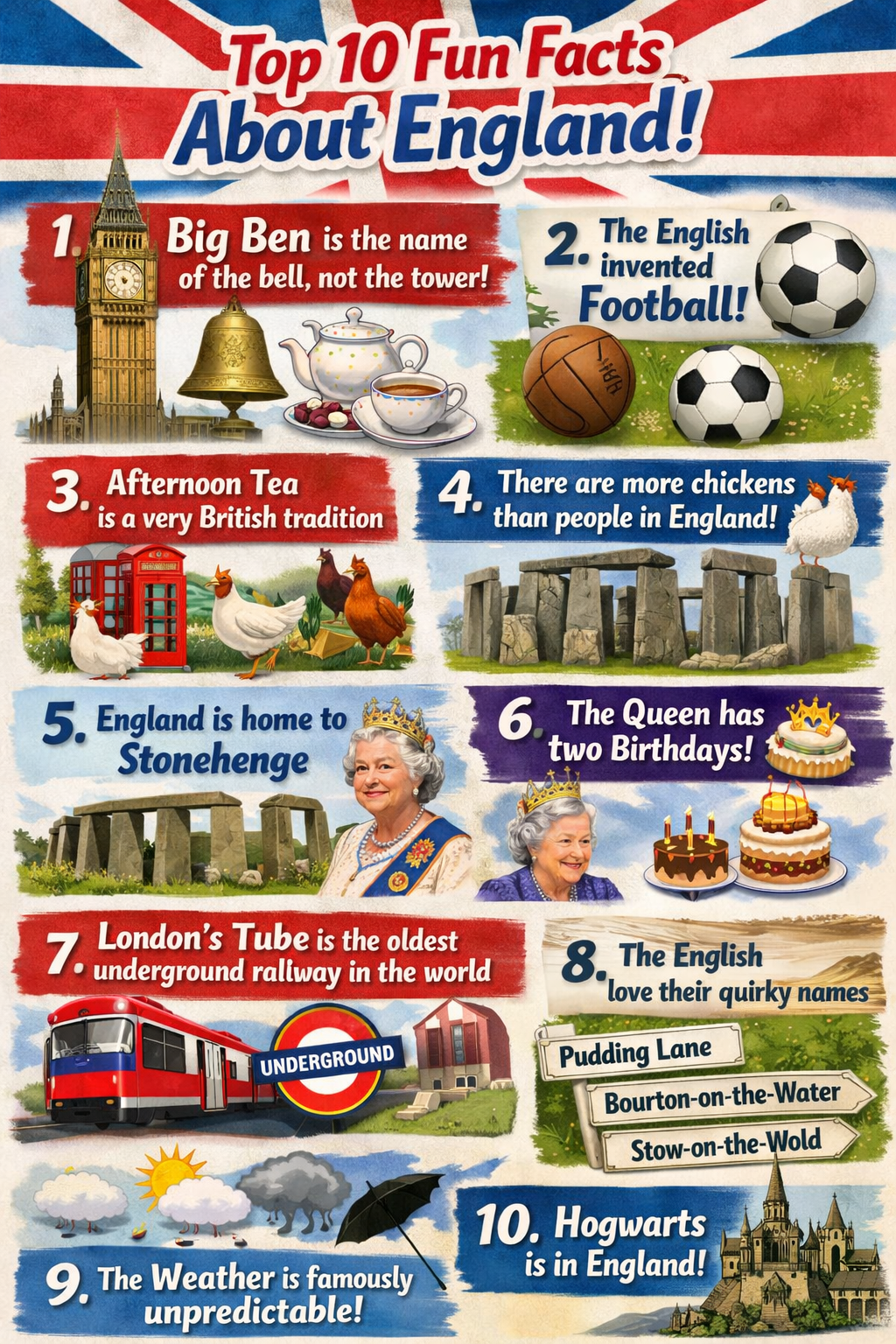 top 10 fun facts about England